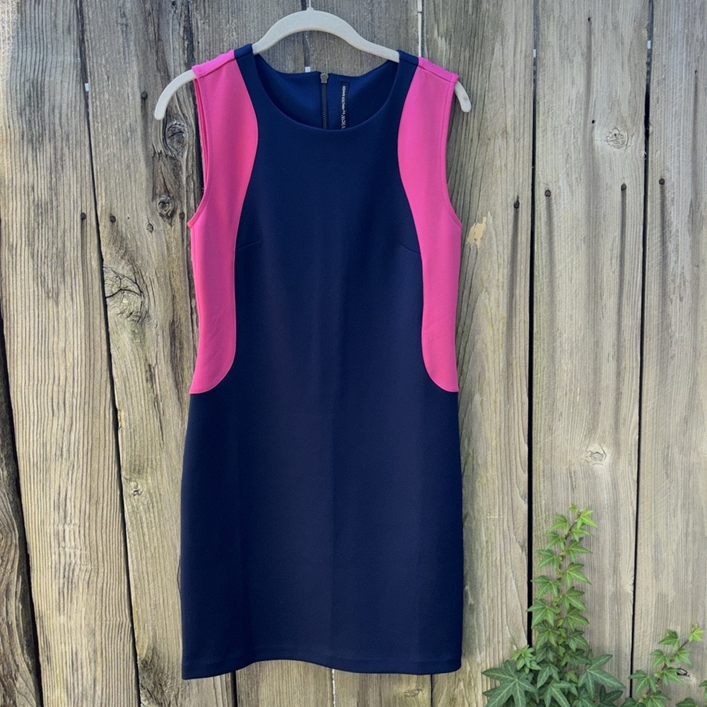 Classic Walter Baker Dress Womens Blue Pink Sleeveless Sheath Size 8P NWT